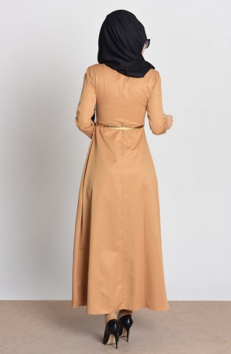 Mustard Hijab Dress 2201-10