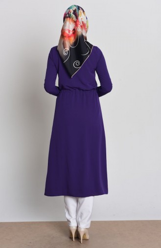 Belden Büzgülü Tunik 4013-14 Mor