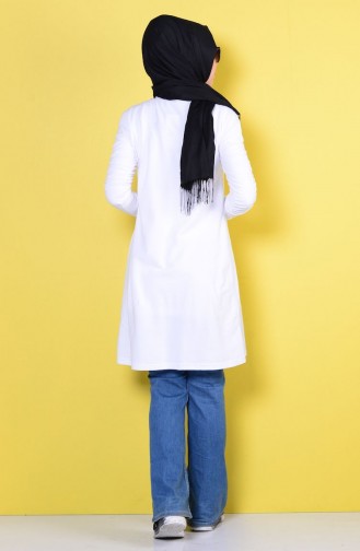 Polo Yaka Tunik 2447-14 Beyaz