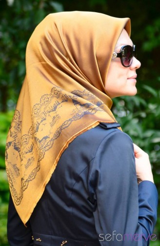 Sunway Mine Scarf 09 Navy Blue Mustard 09