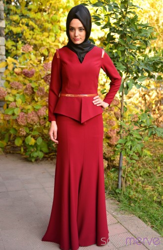 Modaysa Abiye Elbiseler 4113-03 Bordo