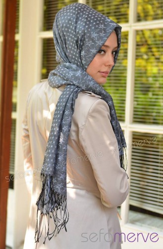 Nabia Yıldız Desenli Şal 09