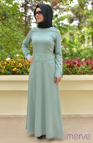 Neşe Dress 2137-06 Mint Green 2137-06