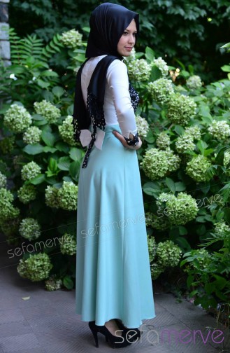 Robe Hijab Vert menthe 2164-03