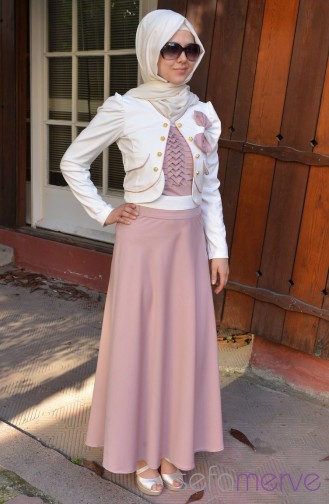 Neşe Elbise 2143-07 Pudra