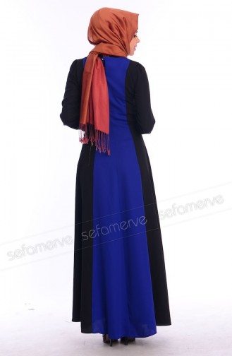 Saxe Hijab Dress 6167-01