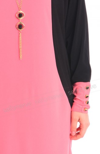 Tesettür Tunik 49003-02 Pembe