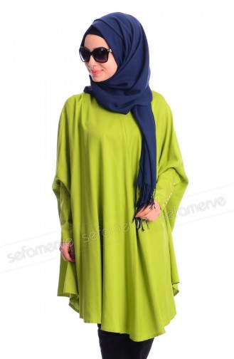 Tesettür Tunik All Day 50458-13 Fıstık Yeşili