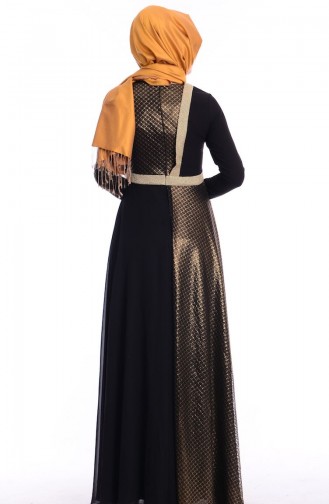 Tesettür Abiye Elbise 1416-02 Siyah