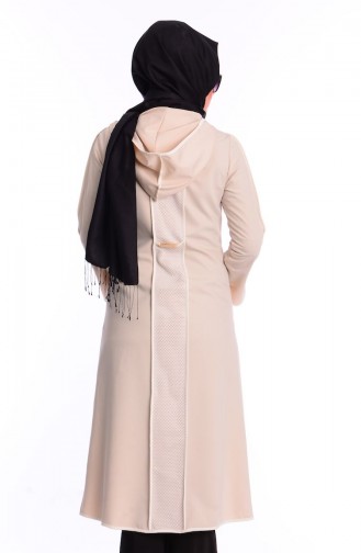 Yazlık Tesettür Kap 5173-08 Krem