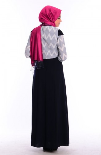 ZRF Hijab Dress 0452-01 Navy 0452-01