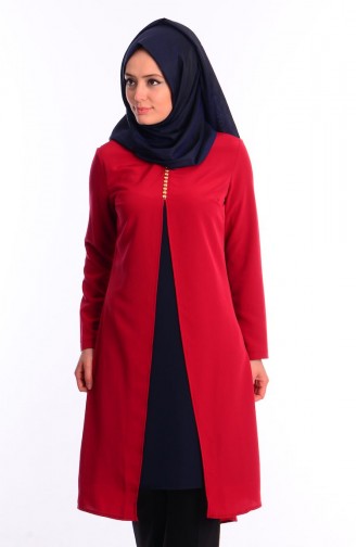 Tesettür Tunik WB 3878-05 Bordo