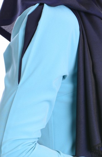 Robe Hijab Bleu 5446Y-01