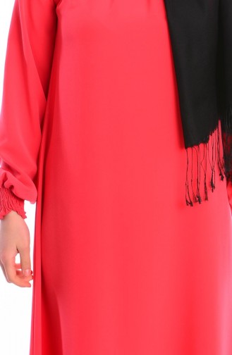 Coral Hijab Dress 8002-03