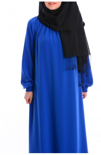 Saxe Hijab Dress 8002-05