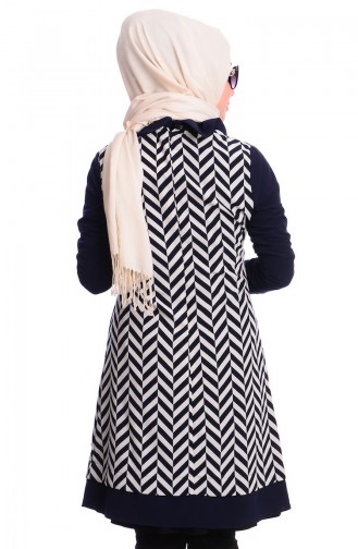 Tesettür Tunik Zernişan 4362-02 Lacivert