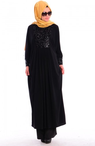 Sefamerve Abaya Models 00018-01 Black 00018-01