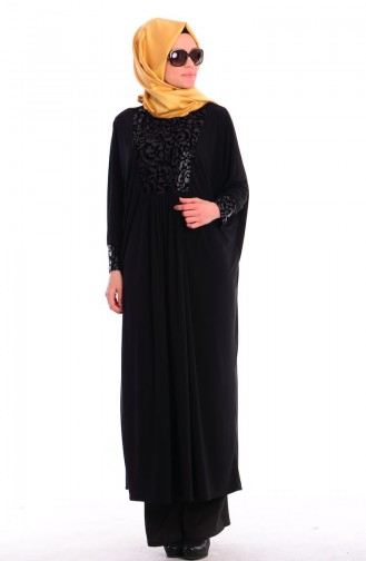 Sefamerve Abaya Models 00018-01 Black 00018-01