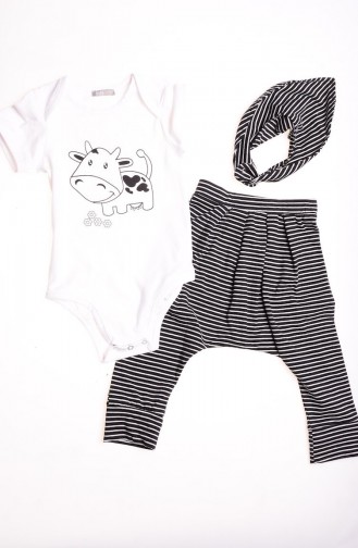 Önlük Şalvar Body Takım 26688-02 Siyah