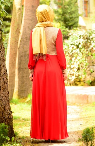Red İslamitische Avondjurk 1349-02