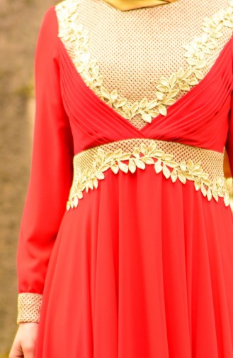 Red İslamitische Avondjurk 1349-02
