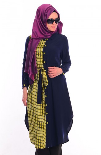 Tesettür Tunik Zernişan 4384-03 Sarı