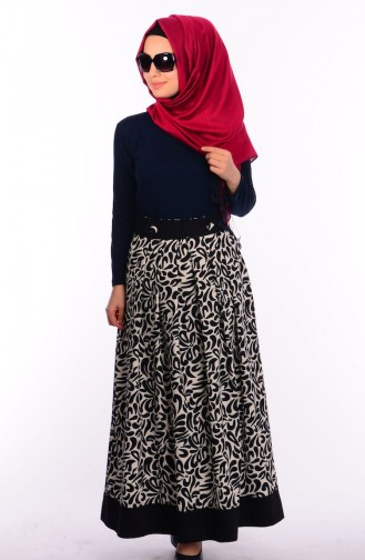 Navy Blue Rok 1282-02