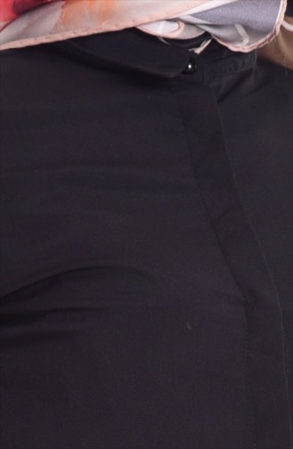 Uzun Krep Tunik 2310-04 Siyah