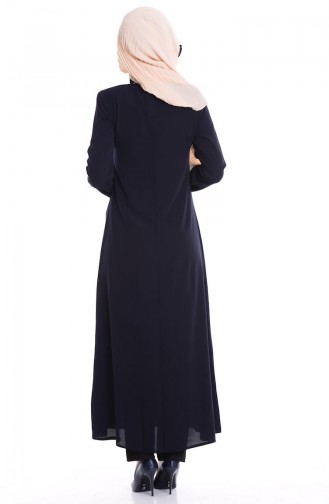 Abaya mit Glitzer 0452-02 Dunkelblau 0452-02