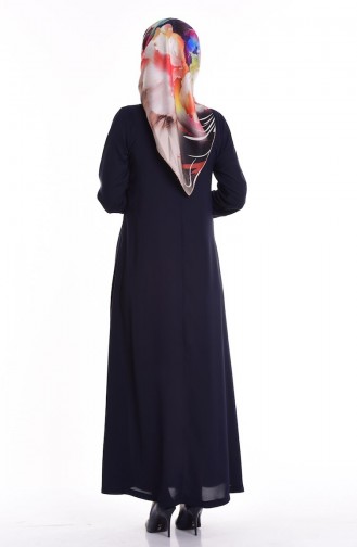 شوكران فستان بتصميم شيفون 4148 A-01 لون كحلي 4148A-01
