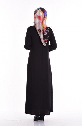 شوكران فستان بتصميم شيفون 4148 A-02 لون أسود 4148A-02