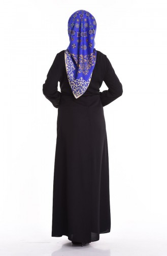 شوكران فستان بتصميم كريب 4193-01 لون أسود 4193-01