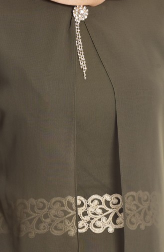 Khaki Hijab Dress 52221-15