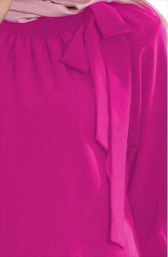 Kleid mit Gummi 0190-10 Fuchsia 0190-10