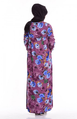 Robe Hijab Rose Pâle 0327A-01