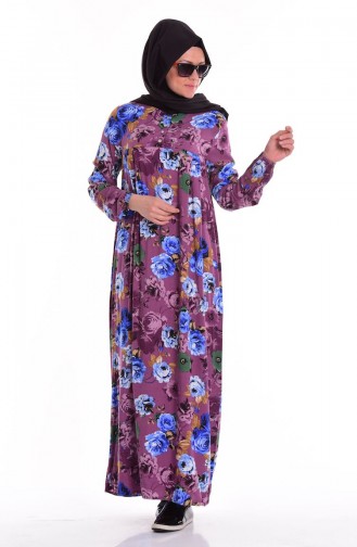 Robe Hijab Rose Pâle 0327A-01