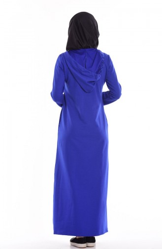Saxe Hijab Dress 1058-04