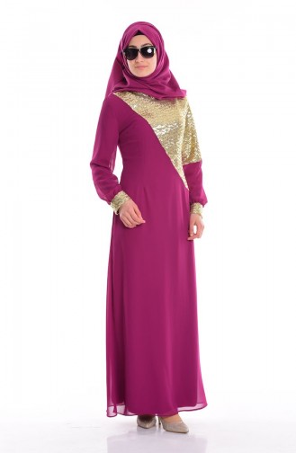 Khaki Hijab-Abendkleider 2480-03