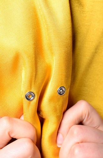 Mustard Snap Button Shawl 1-11