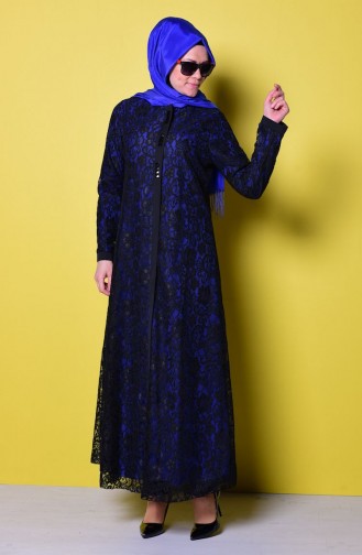 Geschnürtes Abaya 35598-04 Schwarz Saks 35598-04