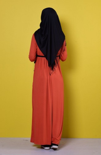 Orange Hijab Kleider 4473-03