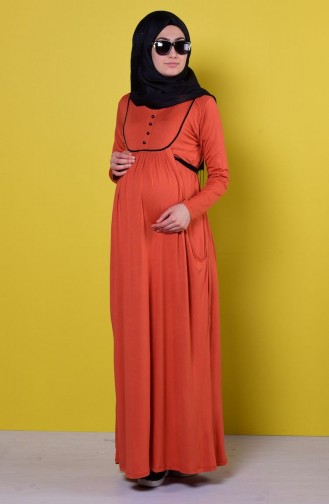 Orange Hijab Kleider 4473-03