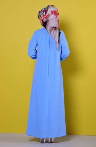 Robe Hijab Bleu Ciel 8002-29