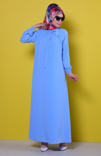 Robe Hijab Bleu Ciel 8002-29
