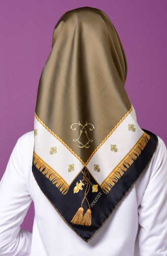 Polo İst Eşarp 5046-10 Yağ Yeşili Lacivert