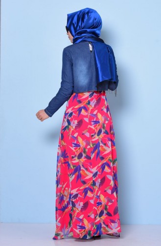 Fuchsia Hijab Dress 55864-04