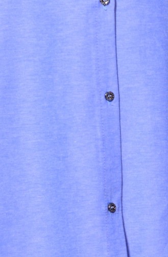 Düğmeli Tunik 2101-02 Mavi