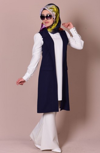 Krep Yelek 0482-02 Lacivert