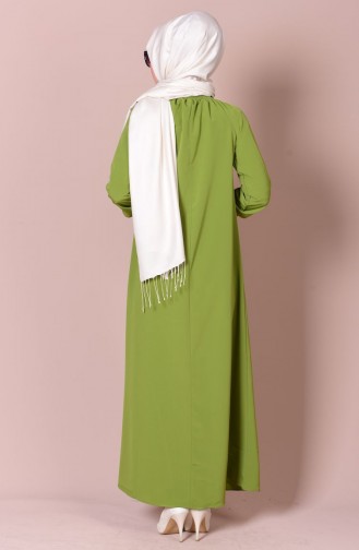 Pistaziengrün Hijab Kleider 6117-10