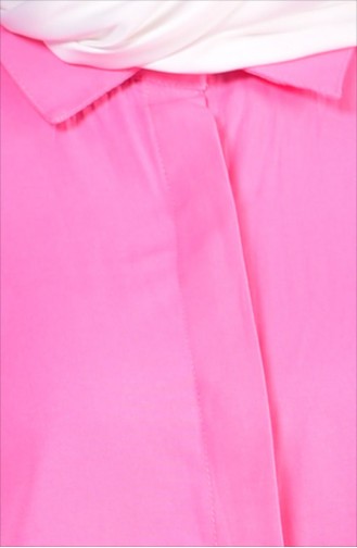 Sivri Yaka Tunik Gömlek 5071-14 Pembe